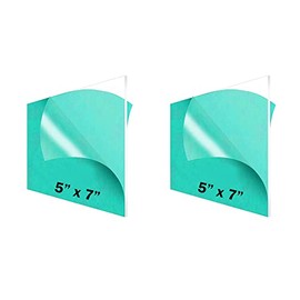 (2-Pack) 5 x 7â Clear Acrylic Sheet Plexiglass â 1/8â Thick; Use for Craft Projects, Signs, Sneeze Guard and More; Cut with Cricut, Laser, Saw or Hand Tools â No Knives