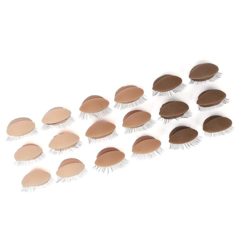 9 Pairs Replaced Eyelids Silicone Removable Eyelids with Lashes for