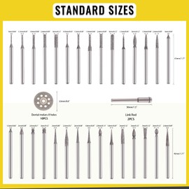 Mardatt 42 Pcs Stone Carving Set with Diamond Burr Set 30 Grinding Head Burr Bit 10 Diamond Cutting Wheel, Rotary Power Tool Accessories Kit for Easy Drilling Sawing Sanding Grinding Polishing