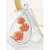Seiyang Teardrop Rose Necklace 925 Sterling Silver June Birth Flower