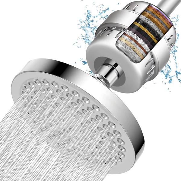 Nuodan Filtered Shower Head, High Pressure Rain Shower Head Filter