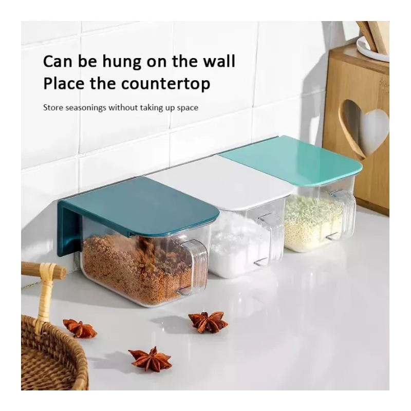 Shopmix Contenedor Hermético Frasco Cocina Pared Acrílico + Cuchara