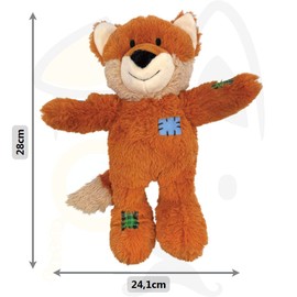 KONG KONG - Wild Knots Fox - Internal Knotted Ropes and Minimal Stuffing for Less Mess - Dog Toy (Medium/Large)