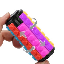 BananMelonBM Rotate and Slide Puzzle, Finger spinner puzzle, Fidget Toys, Decompression toy, 8 Colors,7 Layers, Educational Sensory Toy for Kids Adults (8 Colors X 7 Layers)