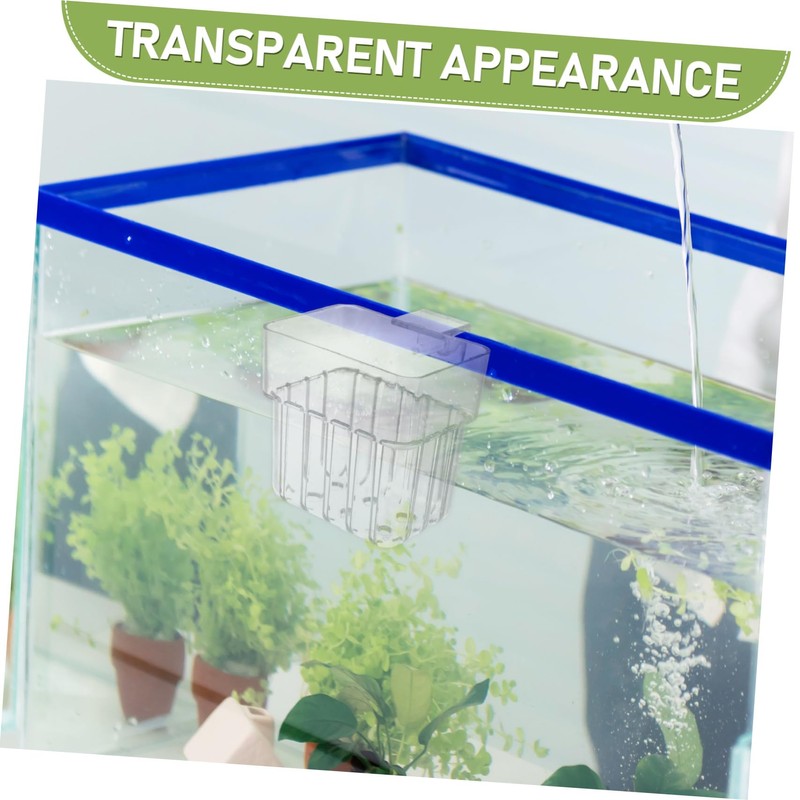 SUPVOX 8pcs Aquarium Hanging Planter Cups Transparent Acrylic Fish Tank