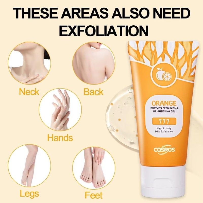 1Pcs Orange Exfoliating Gel Scrub for Face and Body Skin,