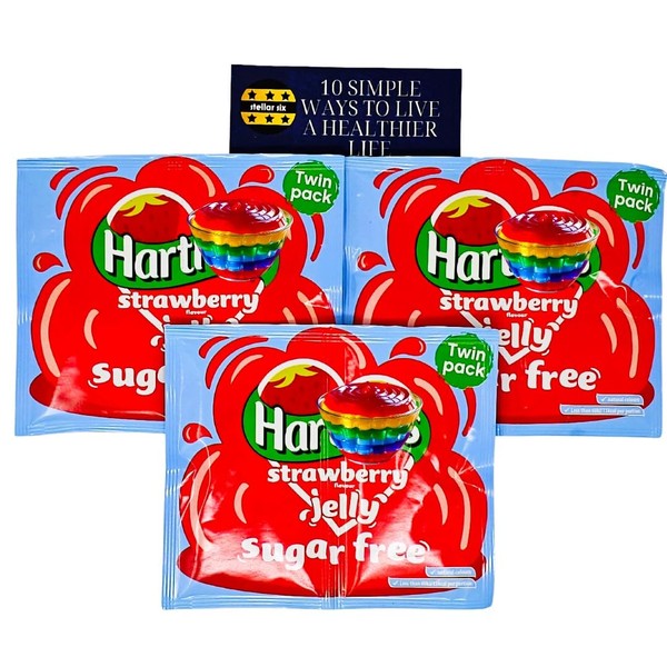 Sugar-Free Strawberry Jelly Twin Pack, 23g x3 Packs with Stellar