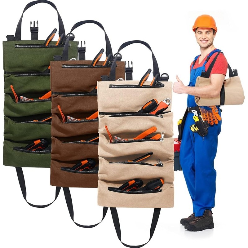 NIHO Bolsa enrollable para herramientas, organizador de rollos multiusos, 5