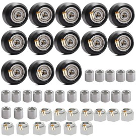 Lsgoodcare 13Pcs 3D Printer Rollers wheels POM Big Pulley with 13Pcs Eccentric Column and 20Pcs Aluminium Spacer Isolation Column Compatible with Ender 3/CR-10 3D Printer ﻿