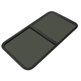 TBVECHI RV Window, Universal Horizontal Sliding Black RV Window for Camper Teardrop Cargo Vertical Camper Window, Teardrop Window Replacement Kit, 24" W X 20" H