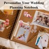 4 Sheets 230 Illustrations Wedding Scrapbook Stickers, Transparent Waterproof Stickers