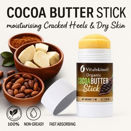 Barra corporal de manteca de cacao orgánica, barra de manteca para el vientre, bálsamo para talones, loción de viaje, 6,7 fl oz