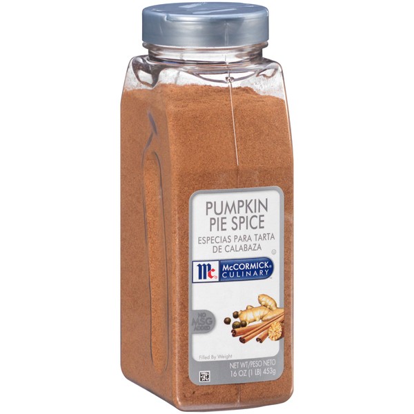 McCormick Culinary Pumpkin Pie Spice, 16 oz - One 16 Ounce Container of Pumpkin Spice Powder, Perfect for Sweet Potatoes, Apple Dishes, Candied Nuts, Cookies and More