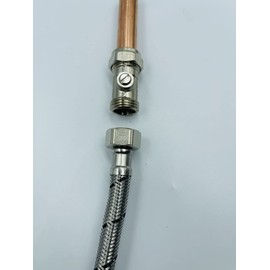 UKDD® 15mm x 1/2" Male Flat Faced Threaded Isolation Ball o fix Valves Straight for 1/2" Flexible Tap Connector (Pair)