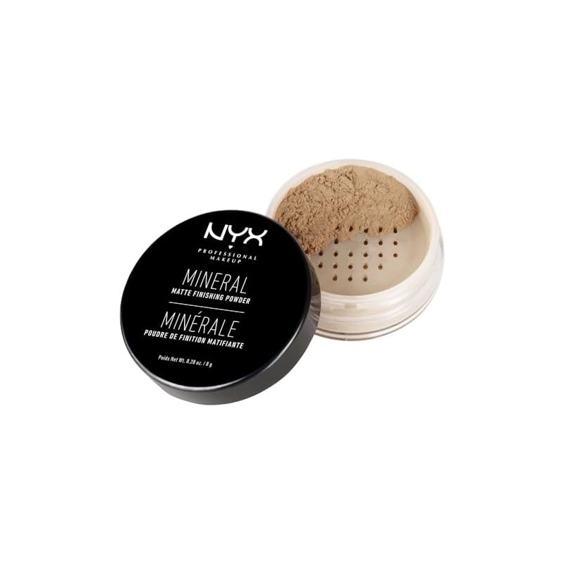 NYX Professional Makeup Mineral Finishing Powder, Light/Medium, 0.28 Ounce