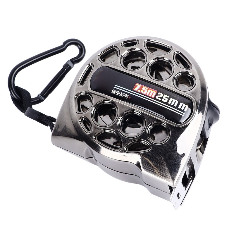 7.5M Nickel Plated Tape Measure Waterproof Rust Resistant Portable Hollow