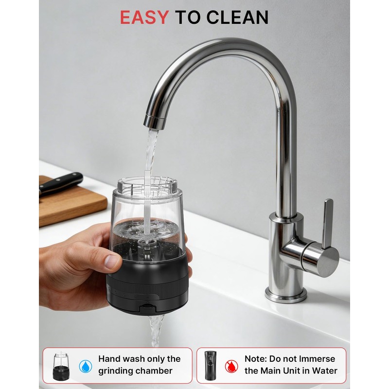2Packs Electric Salt and Pepper Grinder Set with Digtal Display