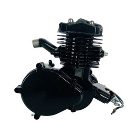 BJTDLLX Bicycle Engine, 80CC 2 Stroke Petrol Gas Engine, Stroke 38mm Electronic Ignition Gasoline Engine, 1.65kw 5500r/min Bicycle Motor Kit for Motorized Bicycle Bike Gas Powered -Black