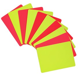 Qianyu 10pcs Professional Referee Cards Soccer Referee Warning Penalty Cards Red Yellow Cards Judge Accessory Warning Ejection Delay Game Judge Cards for Sport Competition Training