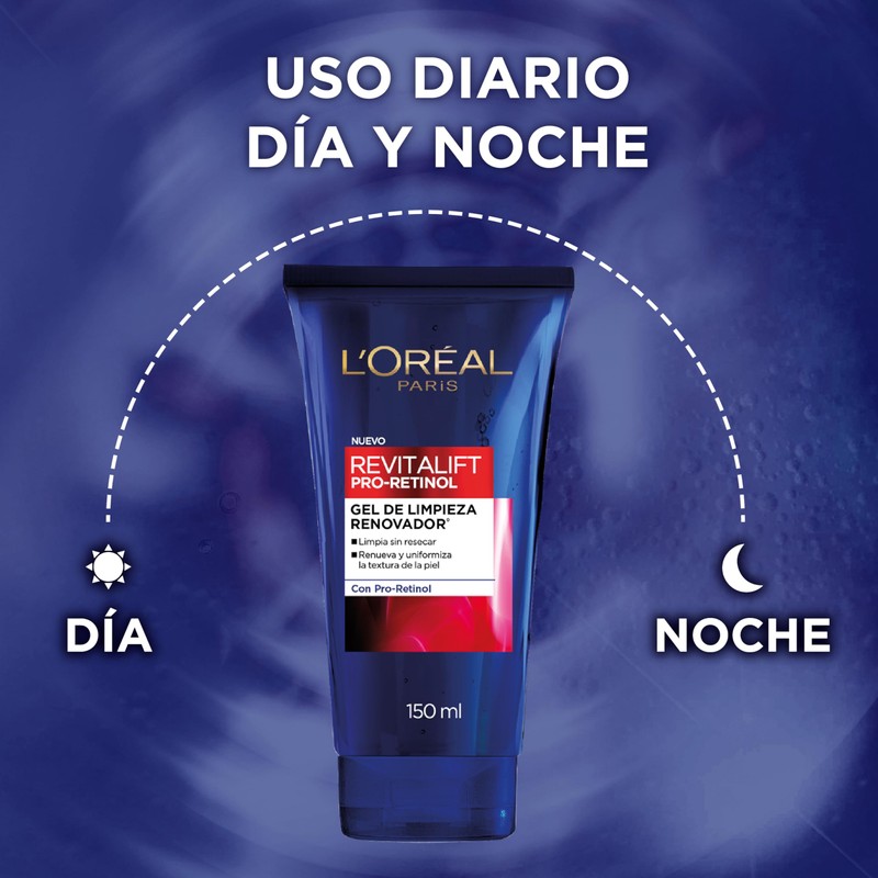 L'Oréal Paris Gel de Limpieza Renovador Revitalift Pro-Retinol, 150ml