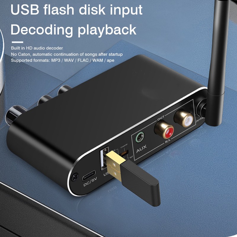 Wireless Receiver Audible Adapter Digital to Analog Signal Converter Support
