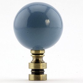 Sky Blue Ceramic Ball Finial 2.25" h