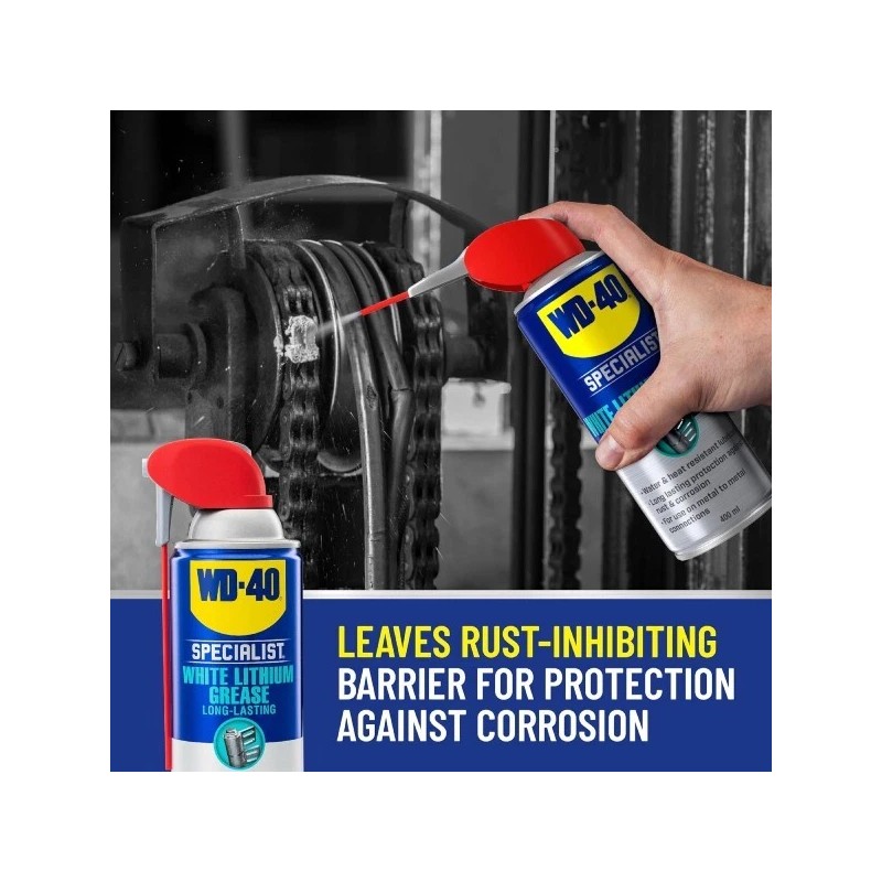 WD-40 WD 40 White Lithium Grease Spray Long Lasting Lubrication