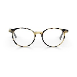 eyebobs Premium Reading Glasses for Men and Women | Case Closed - Classic Round Shaped Frame for Average Faces | Available in 0.0x - 4.0x, Black & White Tortoise, 1.00