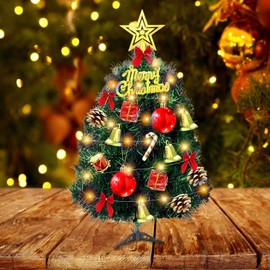 Mini Christmas Tree, Small Christmas Tree with Lighting, Artificial Christmas Trees, LED Table Christmas Tree, Decorated Christmas Tree, Mini Christmas Tree, Decorated for Christmas Decoration