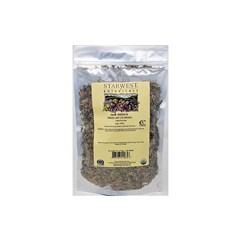 Ginkgo Leaf Cut & Sifted Organic - 4 Oz