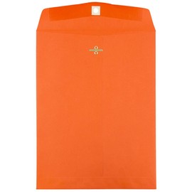 JAM Paper - Catalog Seal Paper Envelopes (10" x 13"), Orange, 25 per Pack