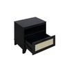 Manhattan Comfort Sheridan Cane Mid Century Modern Nightstand with 1