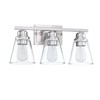 Brushed Nickel 3 Light Bathroom Vanity Light Set,5 Piece Brushed