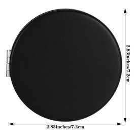 Wanmu 2 Pcs Small Compact Mirror, Double-Sided Makeup Mirror with 1X/2X Magnification Portable Pocket Mirror Handheld Beauty Mirrors for Purse Wallet Handbag PU Leather