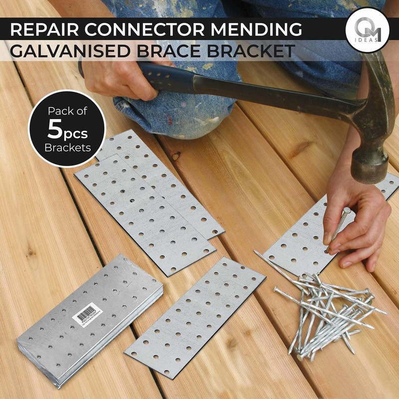 OMIDEAS 5 x Perforated Plates (200 x 60 x 2)