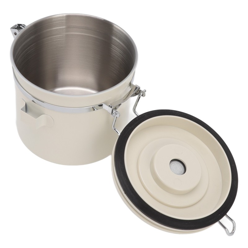 Airtight Coffee Canister 304 Stainless Steel Valve with Scoop for