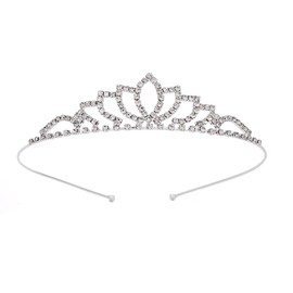 Yean Crystal Tiara Crowns Teardrop Hair Tiaras Headband Bridal Wedding Birthday Head Accessories for Women and Girls, Crystal