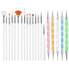 Kissral 20 pcs Nail Art Brush Set with Diamond Dotting