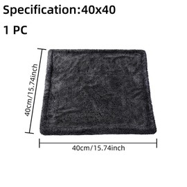 1300 GSM Super Absorbent Car Drying Towel 16"x16" / 24"x36" – Twisted-Loop Ultra-Soft Microfiber Car Wash Towel, Fast Drying, Thickened Scratch-Free Water Absorbing Towel for Auto Detailing, Large SUV & Compact Car Cleaning - Specification: 40*40cm, Colo