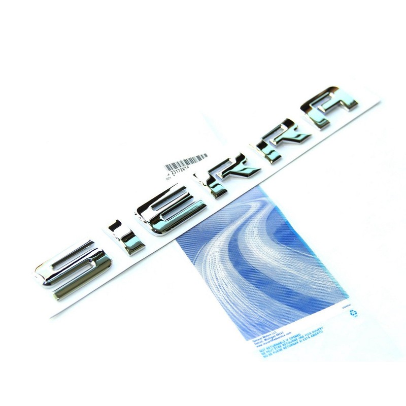 Yoaoo 2Pack OEM Chrome Sierra Nameplates Letter Emblems Badges Glossy
