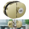 Ranbo Frameless Mechanical Combination Glass Door Lock, No-Drill Installation, Fits