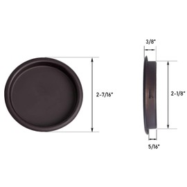 Enconker 6 Pack Closet Door Finger Pull 2-1/8”, Sliding Door Hardware Oil Rubbed Bronze, Round Insert Bypass Closet Door Handle, Easy Snap-in Installation for 5/16”Depth x 2-1/8" Diameter Opening Hole