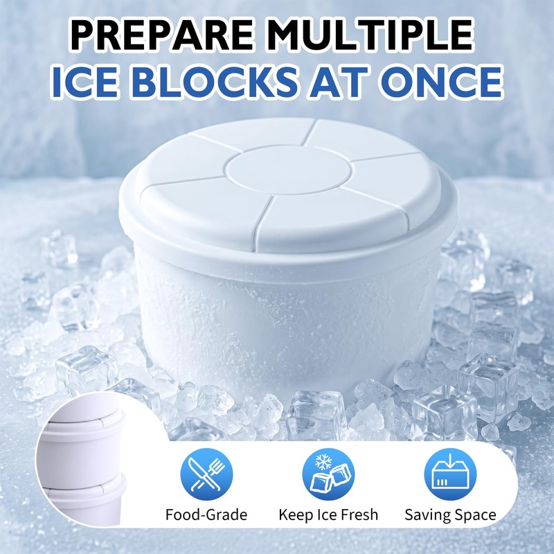 4 Pack Ice Molds Compatible with Hawaiian Shaved Ice, Shaved