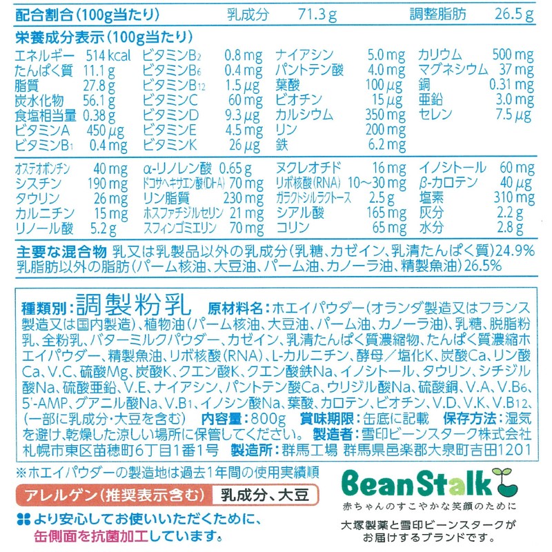 Snow Brand Bean Stark, M1 Powder, 28.6 oz (800 g)