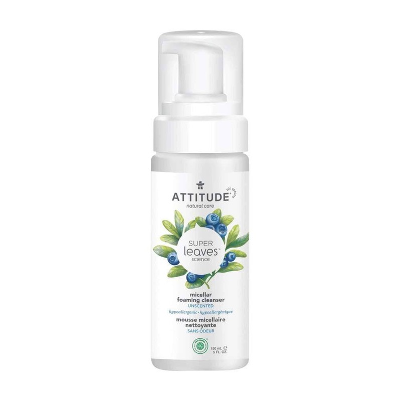 Attitude Super Leaves Micellar Foaming Cleanser 150mL, Lemon Leaves