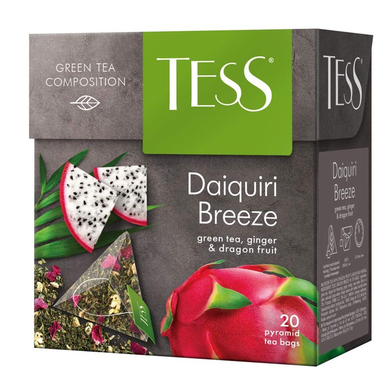 Tess Daiquiri Breeze Green Tea Composition Green Tea, Ginger and