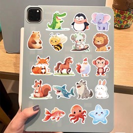 Realistic Animal Stickers for Laptop(50 Pcs),Gift for Kids Teens Adults Girl,Colorful Wild Animal Waterproof Stickers for Water Bottle,Vinyl Stickers for Scrapbook,Journal,Dairy,Skateboard