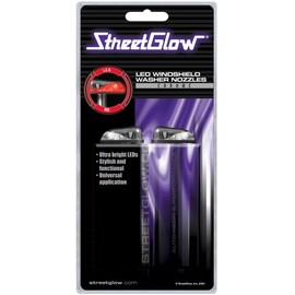 Streetglow ANWCHRD L.E.D Windshield Washer Nozzle - Red