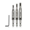 FiLwW Self-Centering Drill Bit Set, CC2430 3/32", 7/64", 9/64" Self