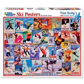 White Mountain Puzzles Ski Posters - 1000 Piece Jigsaw Puzzle
